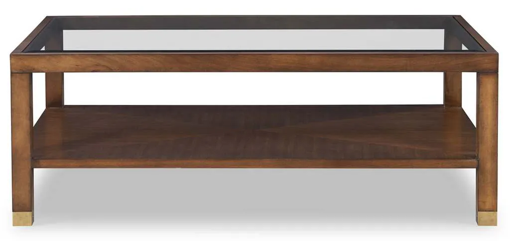 Highland House HH26-150G Trevor Cocktail Table With Glass Top Highland House HH26-150G Trevor Cocktail Table With Glass Top