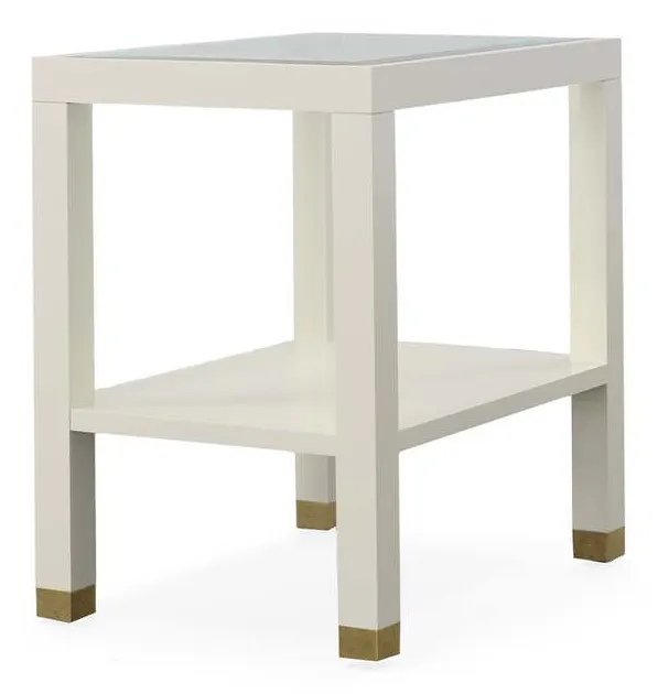 Highland House HH26-154G Trevor Side Table With Glass Top Highland House HH26-154G Trevor Side Table With Glass Top
