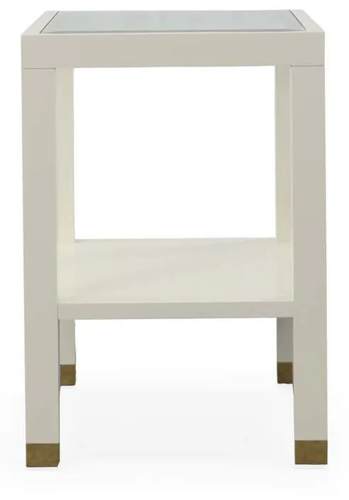 Highland House HH26-154G Trevor Side Table With Glass Top Highland House HH26-154G Trevor Side Table With Glass Top