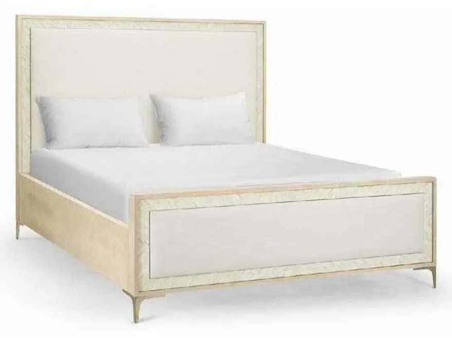 Jonathan Charles 001-1-100-KOT Tideline Bone and Linen Upholstered Bed Jonathan Charles 001-1-100-KOT Tideline Bone and Linen Upholstered Bed