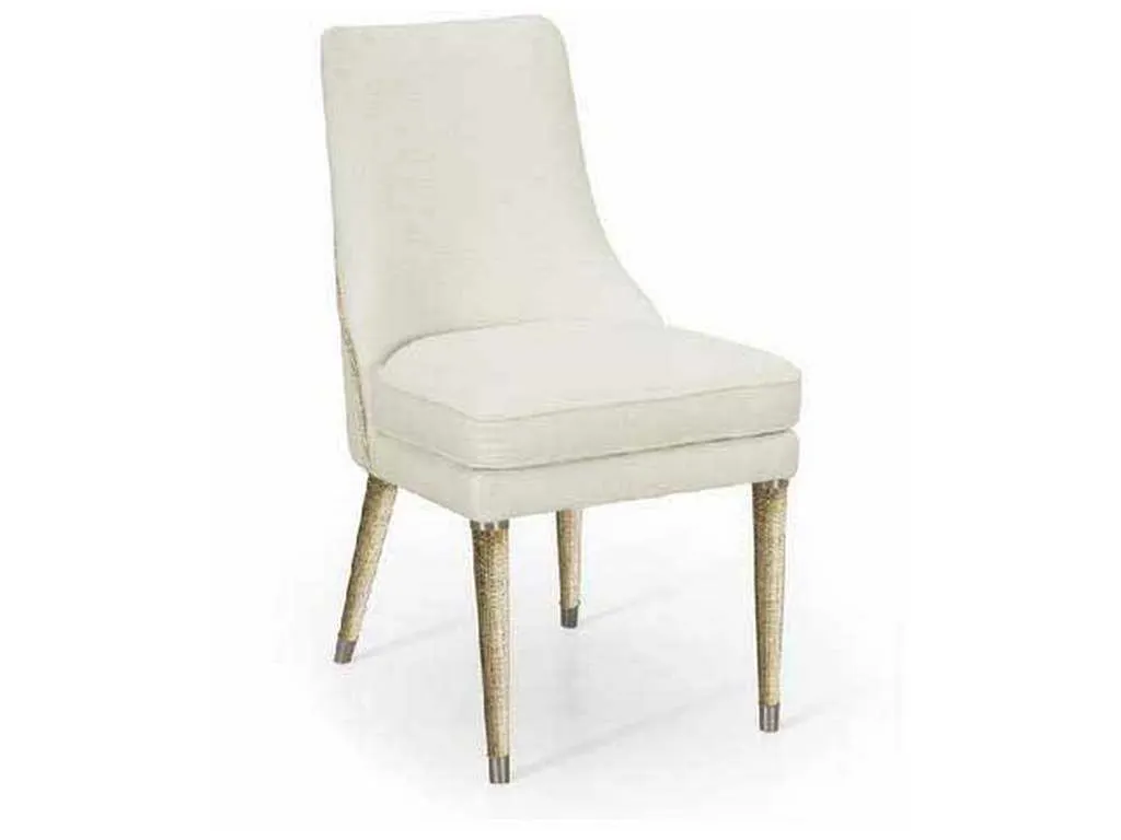 Jonathan Charles 001-2-131-LOW Shoal Linen & Grasscloth Side Chair