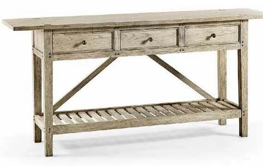 Jonathan Charles 003-3-AT0-BLC Inclination Rustic French Console Jonathan Charles 003-3-AT0-BLC Inclination Rustic French Console