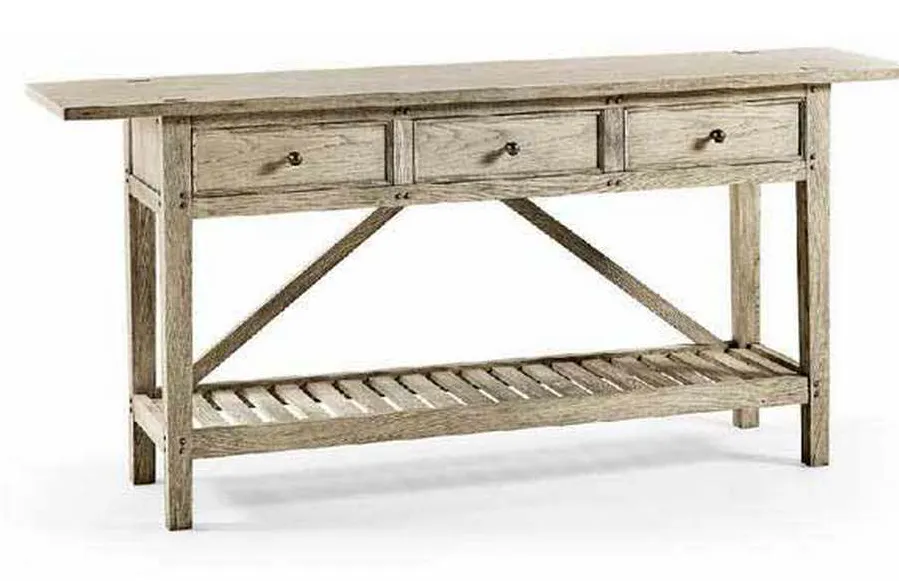 Jonathan Charles 003-3-AT0-BLC Inclination Rustic French Console Jonathan Charles 003-3-AT0-BLC Inclination Rustic French Console