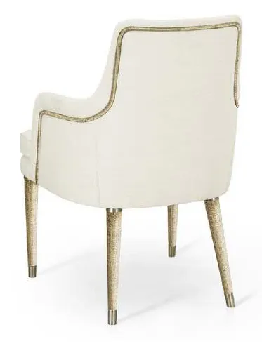 Jonathan Charles 001-2-030-LOW Shoal Linen & Grasscloth Host Chair Jonathan Charles 001-2-030-LOW Shoal Linen & Grasscloth Host Chair