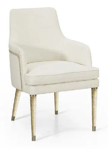 Jonathan Charles 001-2-030-LOW Shoal Linen & Grasscloth Host Chair Jonathan Charles 001-2-030-LOW Shoal Linen & Grasscloth Host Chair
