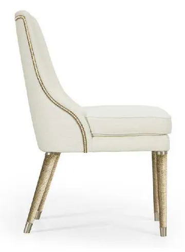 Jonathan Charles 001-2-131-LOW Shoal Linen & Grasscloth Side Chair Jonathan Charles 001-2-131-LOW Shoal Linen & Grasscloth Side Chair