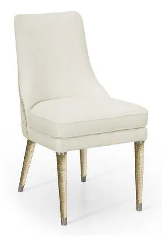 Jonathan Charles 001-2-131-LOW Shoal Linen & Grasscloth Side Chair Jonathan Charles 001-2-131-LOW Shoal Linen & Grasscloth Side Chair