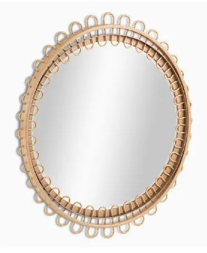 Jonathan Charles 001-1-500-NRT Water Vorticity Oval Rattan Mirror Jonathan Charles 001-1-500-NRT Water Vorticity Oval Rattan Mirror