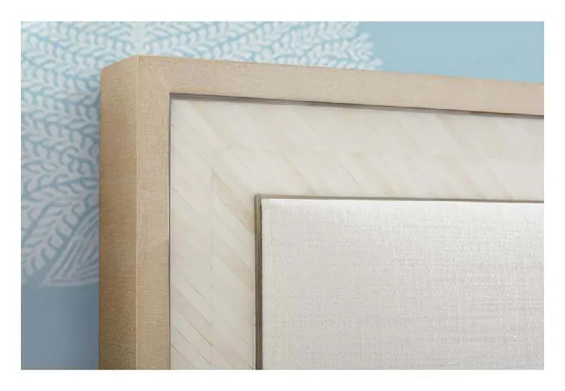 Jonathan Charles 001-1-100-KOT Tideline Bone and Linen Upholstered Bed Jonathan Charles 001-1-100-KOT Tideline Bone and Linen Upholstered Bed