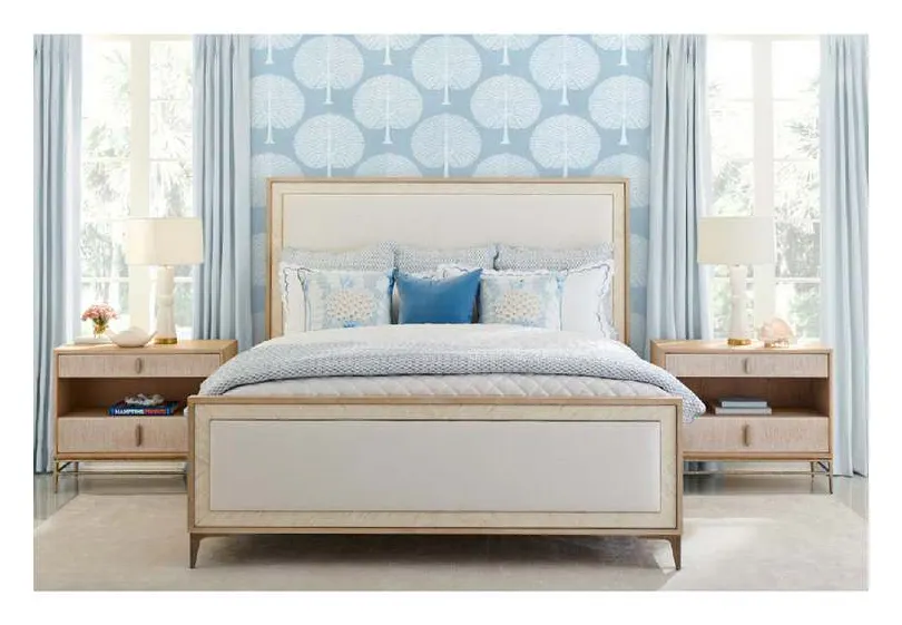 Jonathan Charles 001-1-100-KOT Tideline Bone and Linen Upholstered Bed Jonathan Charles 001-1-100-KOT Tideline Bone and Linen Upholstered Bed