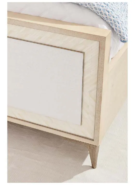 Jonathan Charles 001-1-100-KOT Tideline Bone and Linen Upholstered Bed Jonathan Charles 001-1-100-KOT Tideline Bone and Linen Upholstered Bed