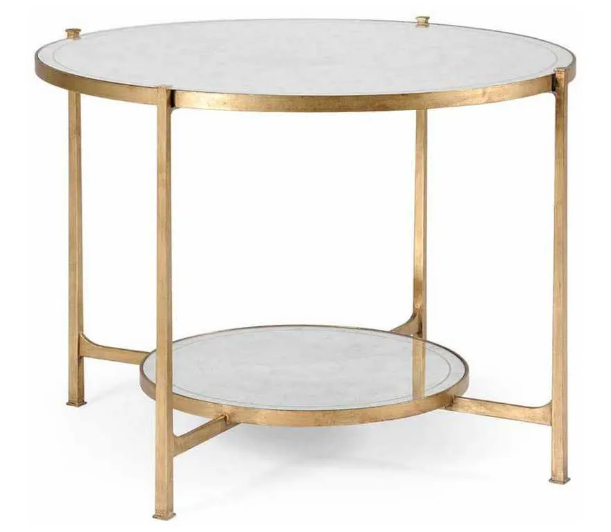 Jonathan Charles 494104-G Eglomise and Gilt Iron Center Table Jonathan Charles 494104-G Eglomise and Gilt Iron Center Table