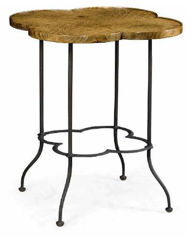 Jonathan Charles 491160-LBC Quatrefoil Light Brown Chestnut Lamp Table Jonathan Charles 491160-LBC Quatrefoil Light Brown Chestnut Lamp Table
