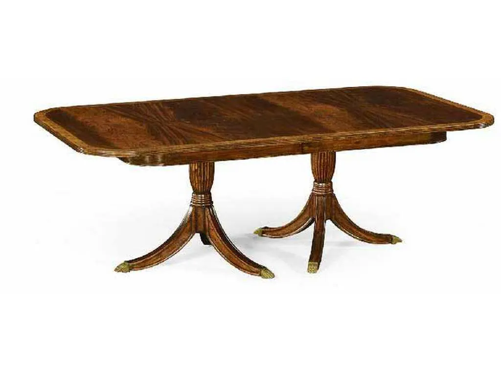 Jonathan Charles 492865-88L-MAH Buckingham Two-Leaf Mahogany Extending Dining Table 88 Inch