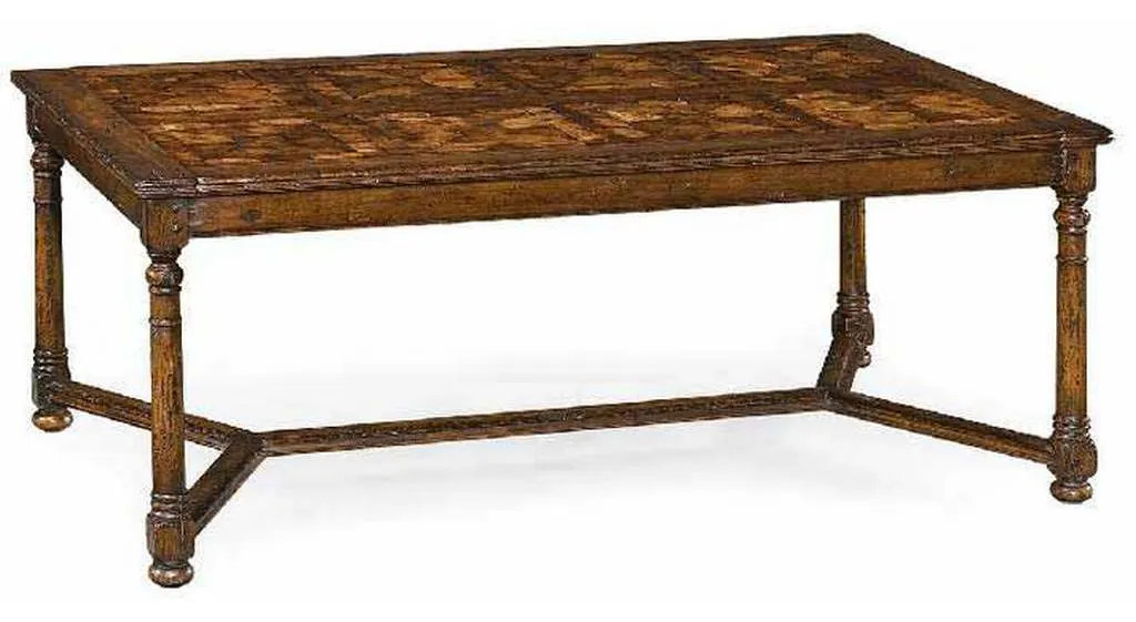 Jonathan Charles 493413-COS Walnut Rectangular Parquet Oyster Coffee Table Jonathan Charles 493413-COS Walnut Rectangular Parquet Oyster Coffee Table