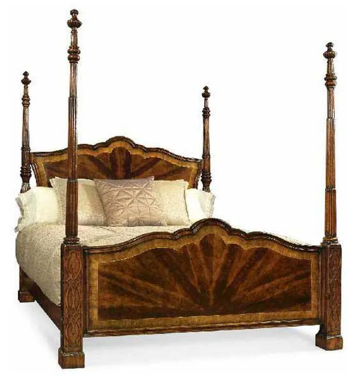 Jonathan Charles 493801-USK-MAH Four Poster Mahogany US King Bed Jonathan Charles 493801-USK-MAH Four Poster Mahogany US King Bed
