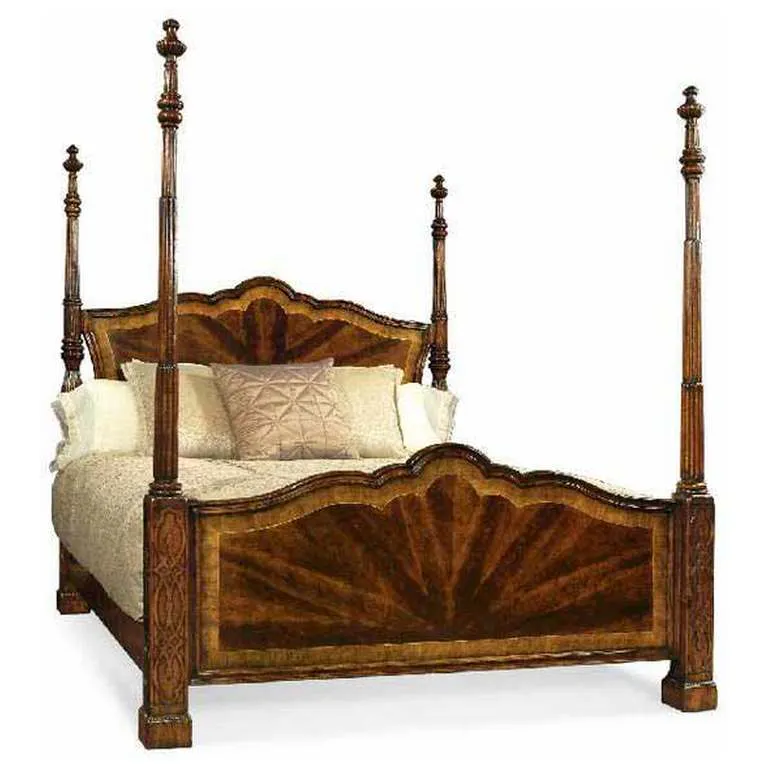 Jonathan Charles 493801-USK-MAH Four Poster Mahogany US King Bed Jonathan Charles 493801-USK-MAH Four Poster Mahogany US King Bed