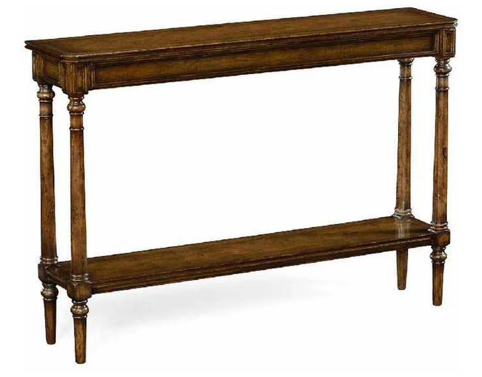 Jonathan Charles 494601-WAL Country Living Style Narrow Walnut Console Jonathan Charles 494601-WAL Country Living Style Narrow Walnut Console