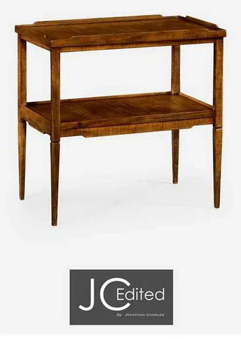 Jonathan Charles 491020-CFW Walnut Country Style Side Table Jonathan Charles 491020-CFW Walnut Country Style Side Table