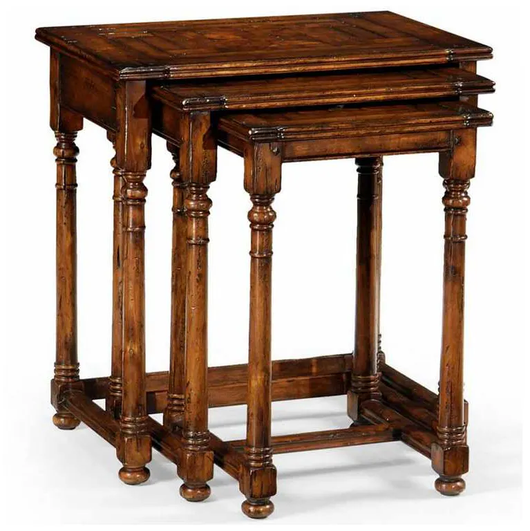 Jonathan Charles 493429 Huntingdon Nest of Three Oyster Tables Jonathan Charles 493429 Huntingdon Nest of Three Oyster Tables