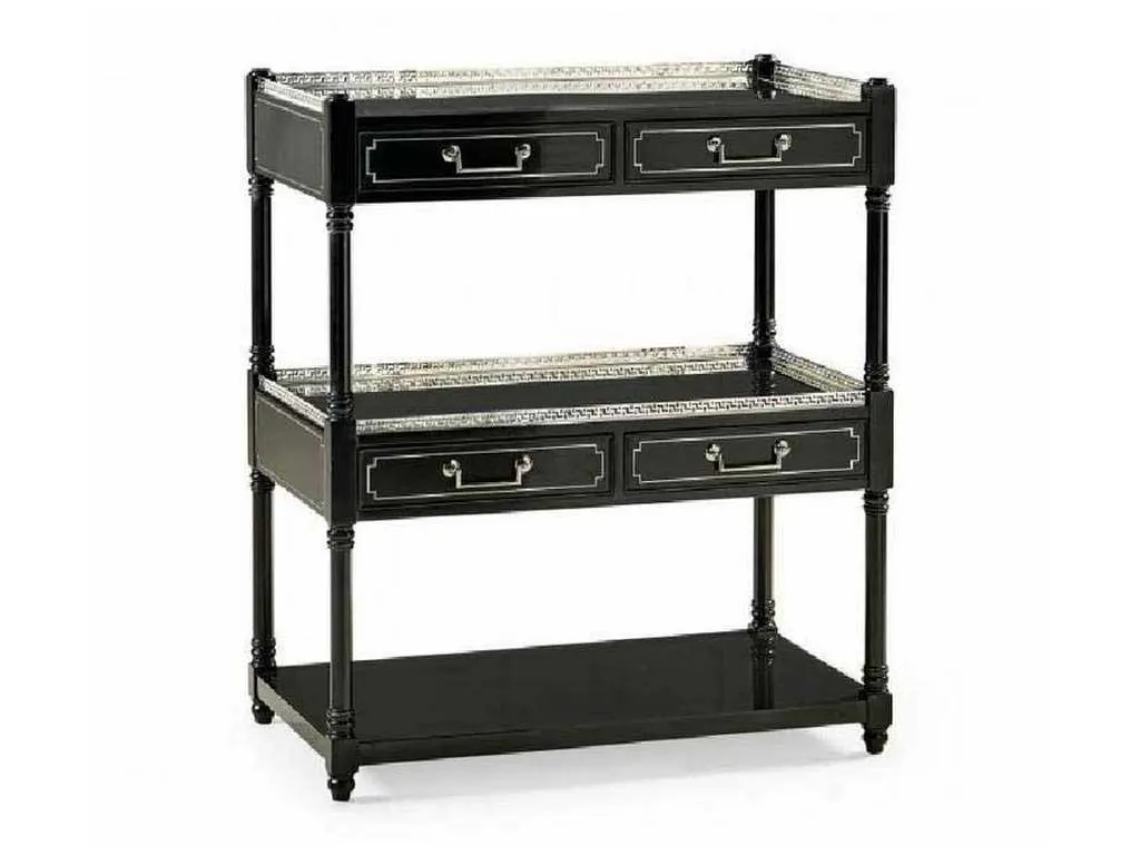 Jonathan Charles 492442-BLA Flux Lacquer Etagere