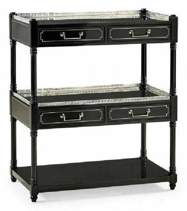 Jonathan Charles 492442-BLA Flux Lacquer Etagere Jonathan Charles 492442-BLA Flux Lacquer Etagere