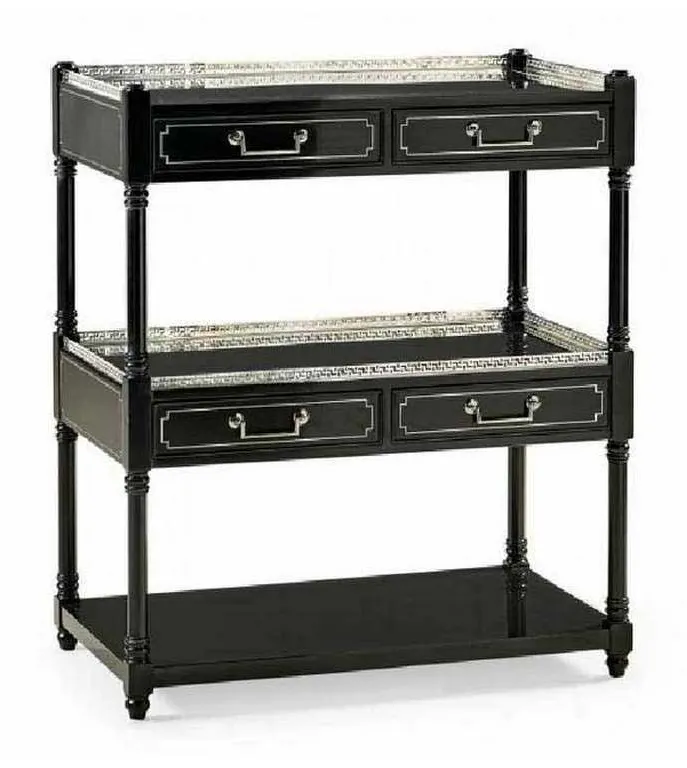 Jonathan Charles 492442-BLA Flux Lacquer Etagere Jonathan Charles 492442-BLA Flux Lacquer Etagere