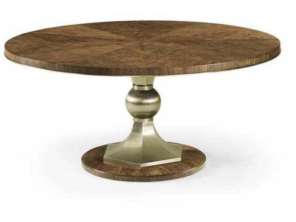 Jonathan Charles 496082-65L-WBA Barcelona Round Dining Table 64 Inch