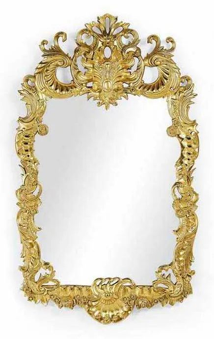 Jonathan Charles 494372-GIL Finely Carved and Gilded Rococo Style Mirror Jonathan Charles 494372-GIL Finely Carved and Gilded Rococo Style Mirror