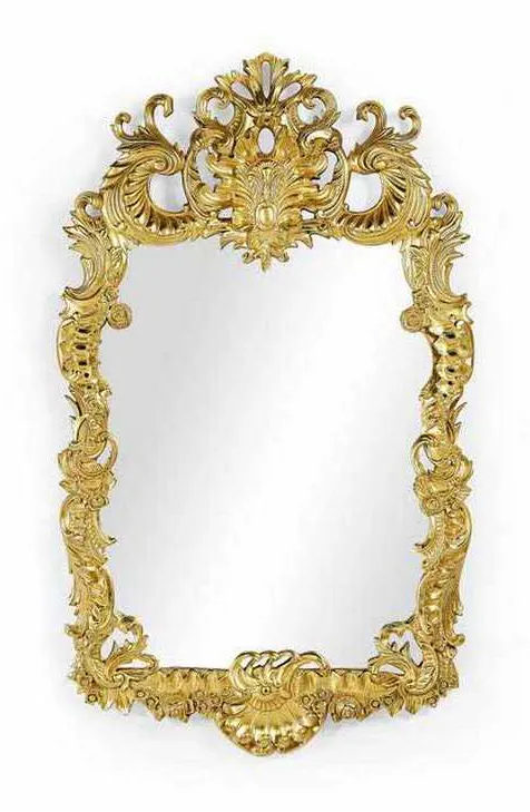 Jonathan Charles 494372-GIL Finely Carved and Gilded Rococo Style Mirror Jonathan Charles 494372-GIL Finely Carved and Gilded Rococo Style Mirror
