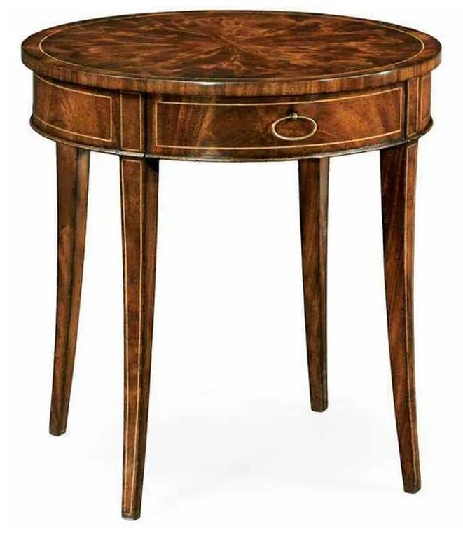 Jonathan Charles 494003-LAM Round Antique Mahogany Side Table Jonathan Charles 494003-LAM Round Antique Mahogany Side Table