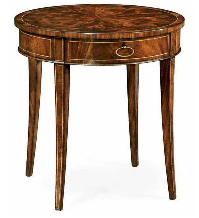 Jonathan Charles 494003-LAM Round Antique Mahogany Side Table Jonathan Charles 494003-LAM Round Antique Mahogany Side Table