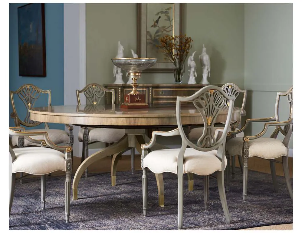 Jonathan Charles 496034-72D-WBL Round Bleached Walnut Dining Table 72 Inch Jonathan Charles 496034-72D-WBL Round Bleached Walnut Dining Table 72 Inch