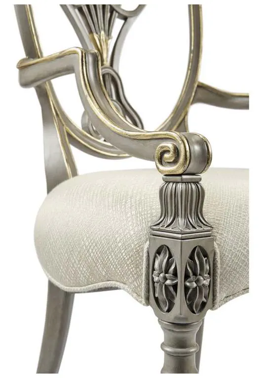 Jonathan Charles 495819-AC-PBG-F200 Buckingham Shield Back Arm Chair Jonathan Charles 495819-AC-PBG-F200 Buckingham Shield Back Arm Chair