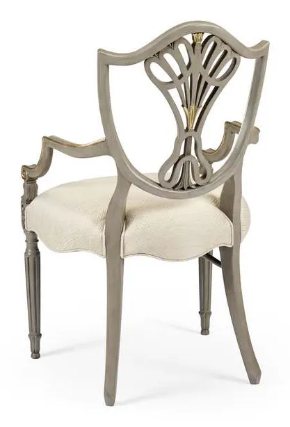 Jonathan Charles 495819-AC-PBG-F200 Buckingham Shield Back Arm Chair Jonathan Charles 495819-AC-PBG-F200 Buckingham Shield Back Arm Chair