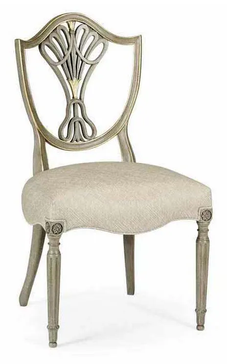 Jonathan Charles 495819-SC-PBG-F200 Buckingham Shield Back Side Chair Jonathan Charles 495819-SC-PBG-F200 Buckingham Shield Back Side Chair