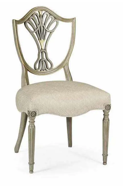 Jonathan Charles 495819-SC-PBG-F200 Buckingham Shield Back Side Chair Jonathan Charles 495819-SC-PBG-F200 Buckingham Shield Back Side Chair