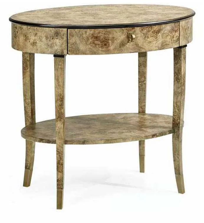 Jonathan Charles 495998-BGA Hamilton Oval Bedside Table Jonathan Charles 495998-BGA Hamilton Oval Bedside Table
