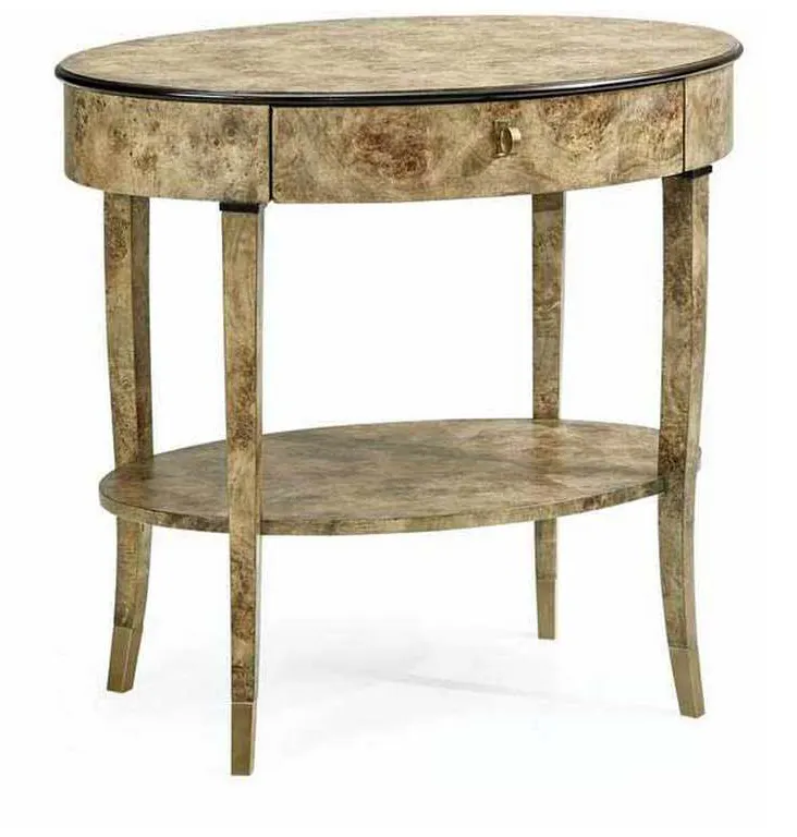 Jonathan Charles 495998-BGA Hamilton Oval Bedside Table Jonathan Charles 495998-BGA Hamilton Oval Bedside Table