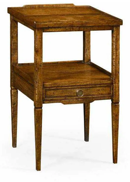 Jonathan Charles 491023-CFW Walnut Square Lamp Table with Drawer Jonathan Charles 491023-CFW Walnut Square Lamp Table with Drawer