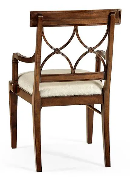 Jonathan Charles 494347-AC-MAH-F200 Regency Mahogany Curved Back Arm Chair Jonathan Charles 494347-AC-MAH-F200 Regency Mahogany Curved Back Arm Chair