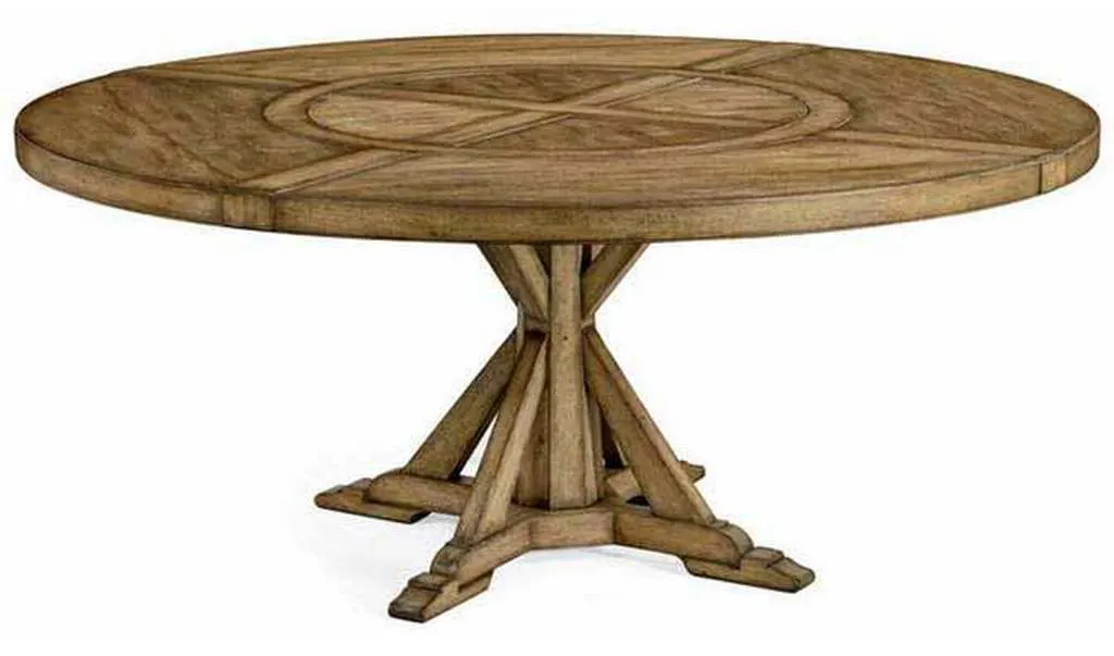 Jonathan Charles 491101-72D-DTM Medium Brown Driftwood Round Dining Table with Inbuilt Lazy Susan 72 Inch Jonathan Charles 491101-72D-DTM Medium Brown Driftwood Round Dining Table with Inbuilt Lazy Susan 72 Inch