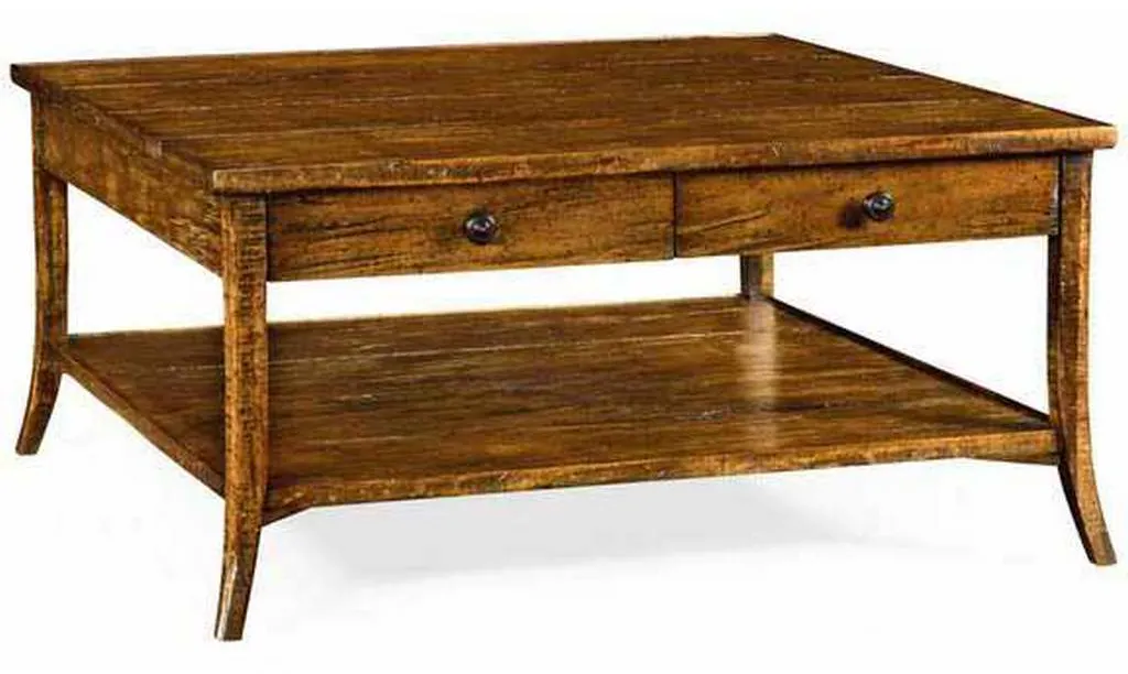 Jonathan Charles 491041-CFW Square Coffee Table in Country Walnut Jonathan Charles 491041-CFW Square Coffee Table in Country Walnut