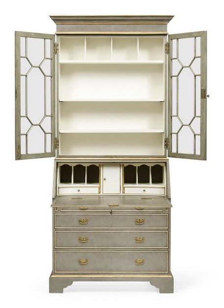 Jonathan Charles 492260-PBG Buckingham Georgian Grey Gilded Secretary Jonathan Charles 492260-PBG Buckingham Georgian Grey Gilded Secretary