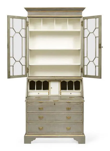 Jonathan Charles 492260-PBG Buckingham Georgian Grey Gilded Secretary Jonathan Charles 492260-PBG Buckingham Georgian Grey Gilded Secretary