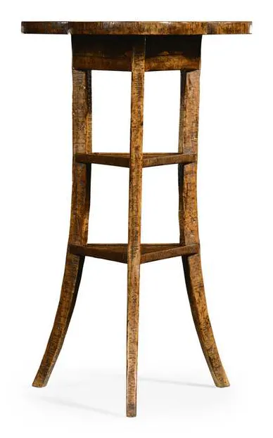 Jonathan Charles 491037-CFW JC Casual Plank Walnut Trefoil Side Table Jonathan Charles 491037-CFW JC Casual Plank Walnut Trefoil Side Table