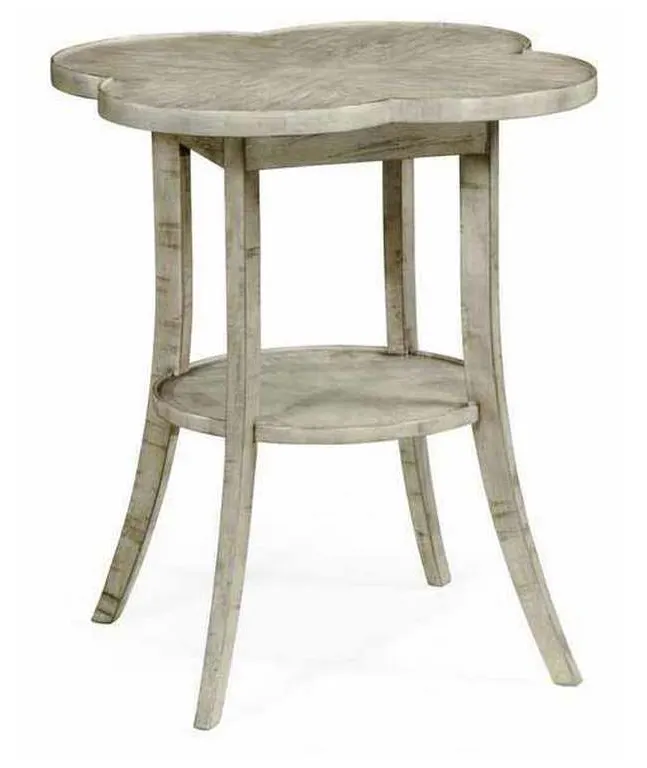 Jonathan Charles 491043-RGA Quatrefoil Lamp Table in Rustic Grey Jonathan Charles 491043-RGA Quatrefoil Lamp Table in Rustic Grey