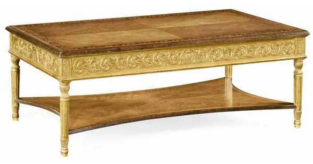 Jonathan Charles 494127-GIL Louis XIV Style Rectangular Coffee Table Jonathan Charles 494127-GIL Louis XIV Style Rectangular Coffee Table