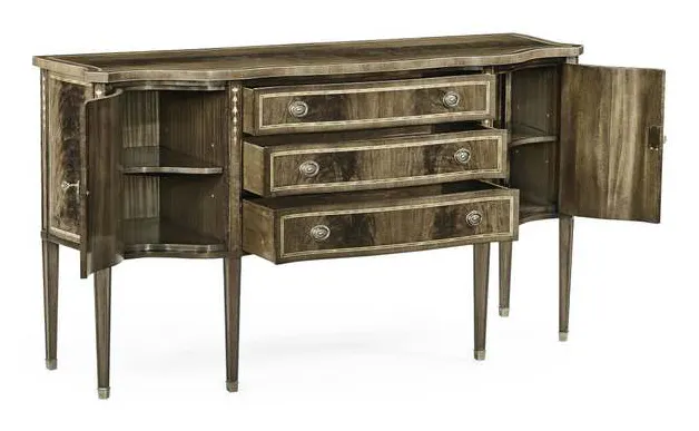 Jonathan Charles 492637-MBL JC Traditional Bleached Mahogany Breakfront Sideboard Jonathan Charles 492637-MBL JC Traditional Bleached Mahogany Breakfront Sideboard