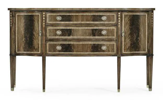 Jonathan Charles 492637-MBL JC Traditional Bleached Mahogany Breakfront Sideboard Jonathan Charles 492637-MBL JC Traditional Bleached Mahogany Breakfront Sideboard